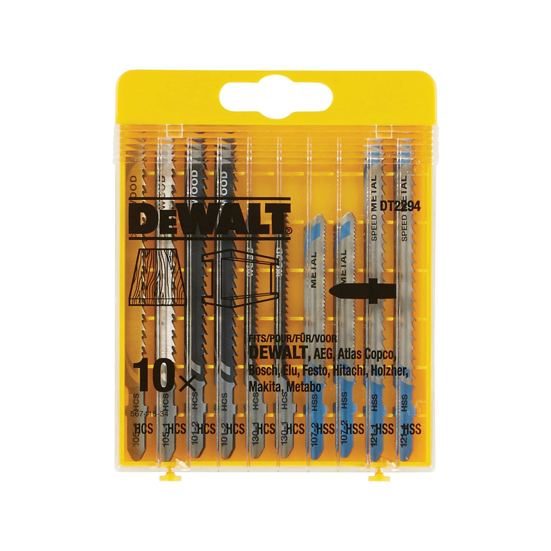 DeWalt HCS Stichsägeblatt-Set (10-tlg., für Holz und Metall) DT2294