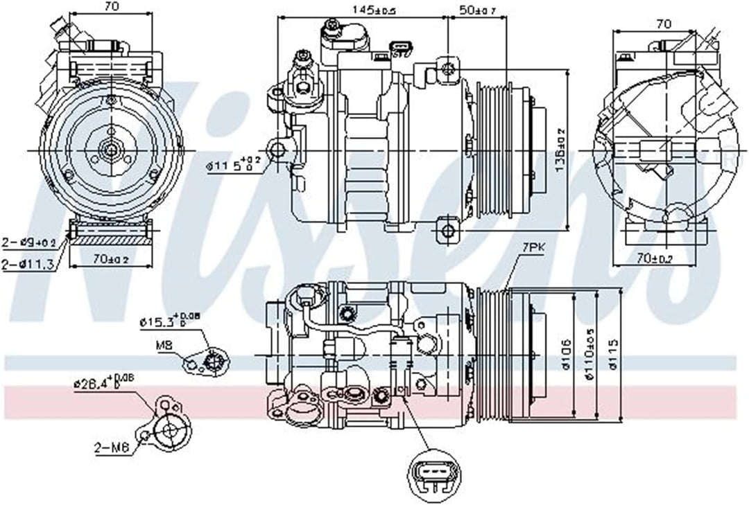 NISSENS 89574 Kompressor, Klimaanlage