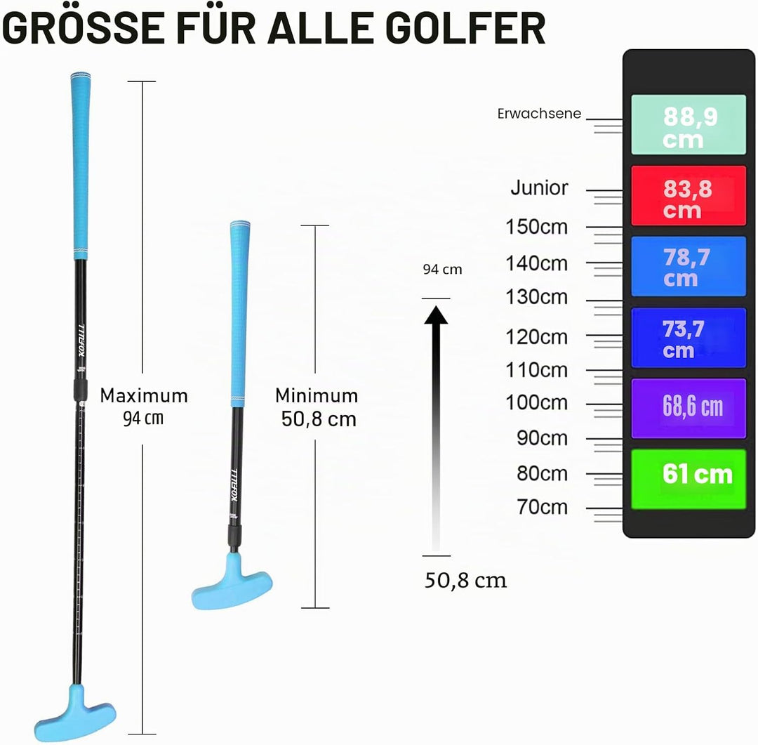 CRESTGOLF Golf-Putter, Golf-Putter für Damen und Herren, 2 Stück, Zwei-Wege-Putter,Rechts- oder Link