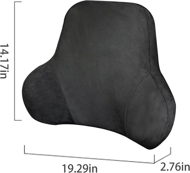 Lordosenstütze Auto Lendenkissen aus Memory-Schaum mit abnehmbarem Wildleder Veloursbezug – Ergonomi
