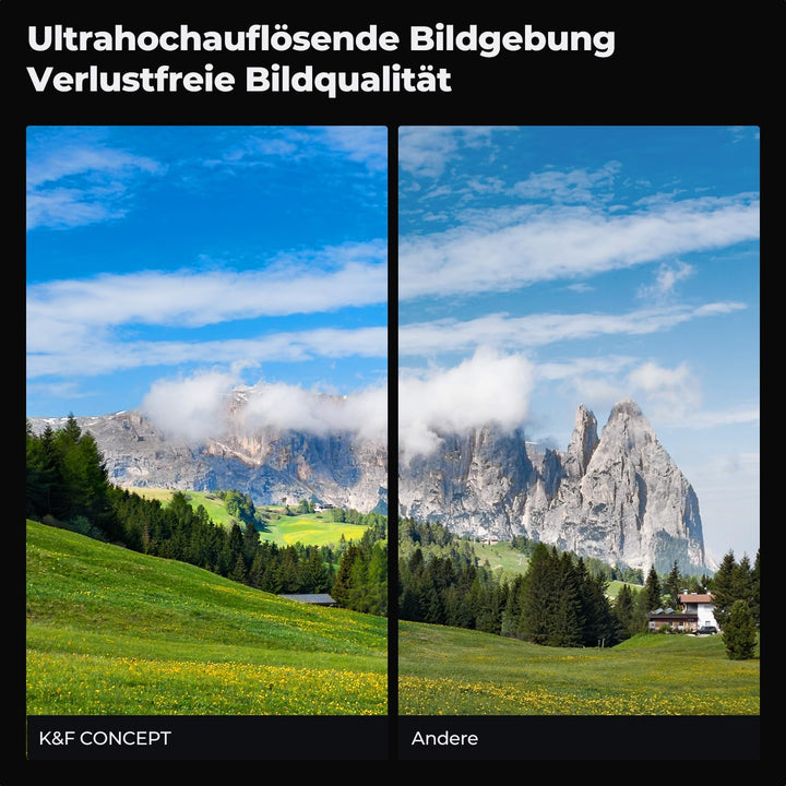 K&amp;F Concept Nano X-Serie Polfilter 62mm CPL Filter Polarisationsfilter MRC mit 28x vergütet, 62mm