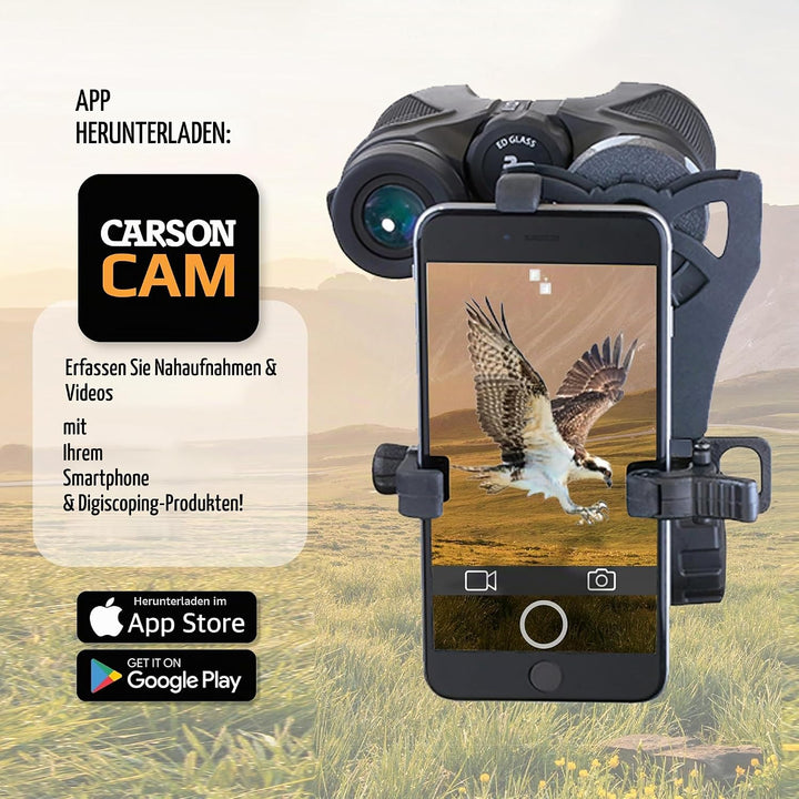 Carson HookUpz 2.0 Smartphone-Adapter für Ferngläser, Teleskope, Mikroskope, Monokulare, Spektive un