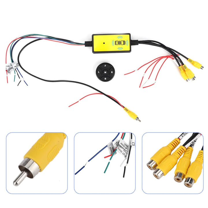 Bediffer Auto R¨¹ckfahrkamera Splitter Schalter, 4 Eing?nge 1 Auto Video Umschalter Videosystem Auto