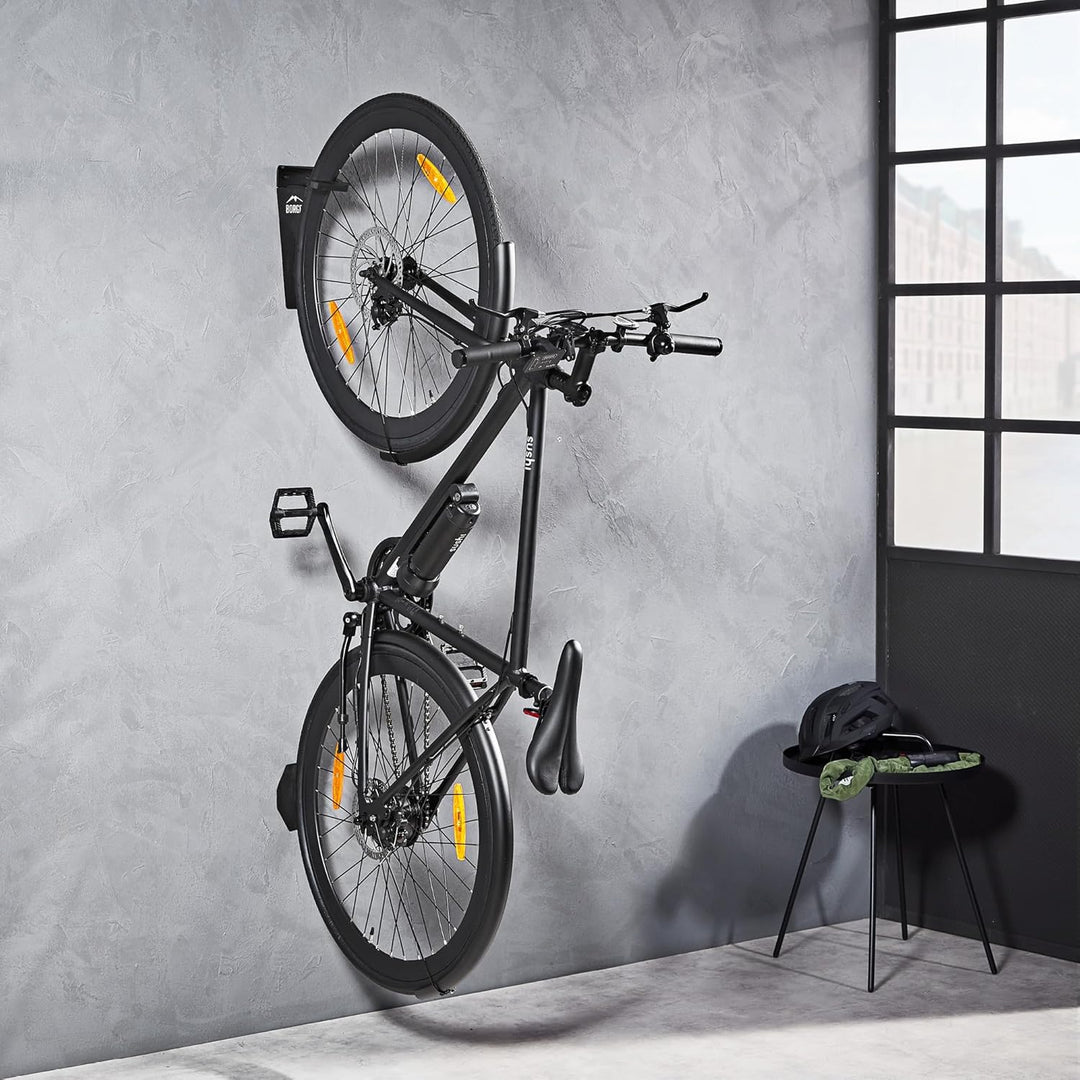 Borgen Fahrrad Wandhalterung Vertikal mit 32 kg Tragkraft - Fahrradhalterung Wand für E-Bike, MTB un
