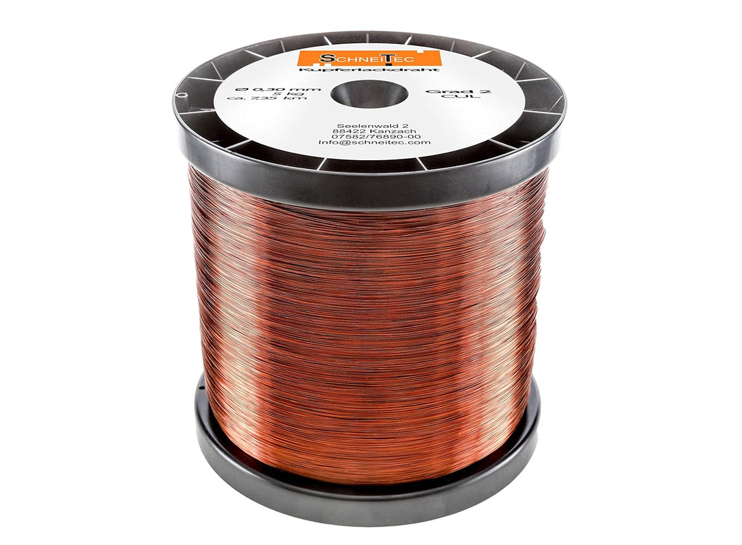 Kupferlackdraht W210 Ø 0,30 mm 5 kg CU Lackdraht Grad 2 CUL Kupferdraht Gewicht 5 Kilogramm Durchmes