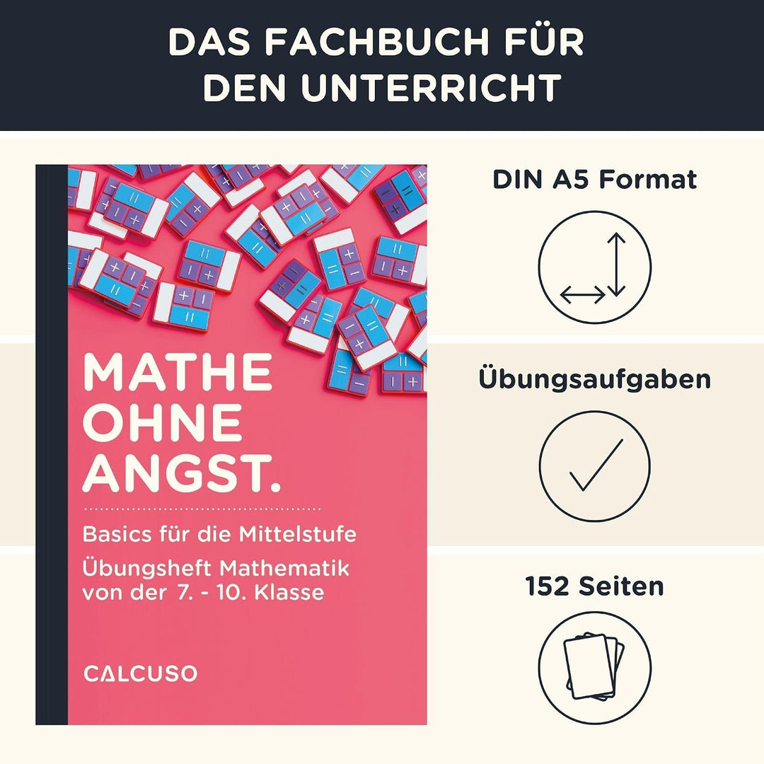 Mathe ohne Angst. Basics für die Mittelstufe - Übungsheft Mathematik von der 7. bis 10. Klasse
