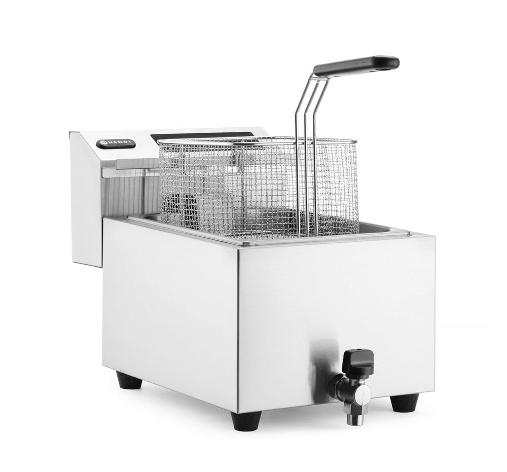 HENDI Fritteuse Mastercook, Digital, Tischfriteuse, Sicherhetsthermostat, Frittierkorb mit extra lan