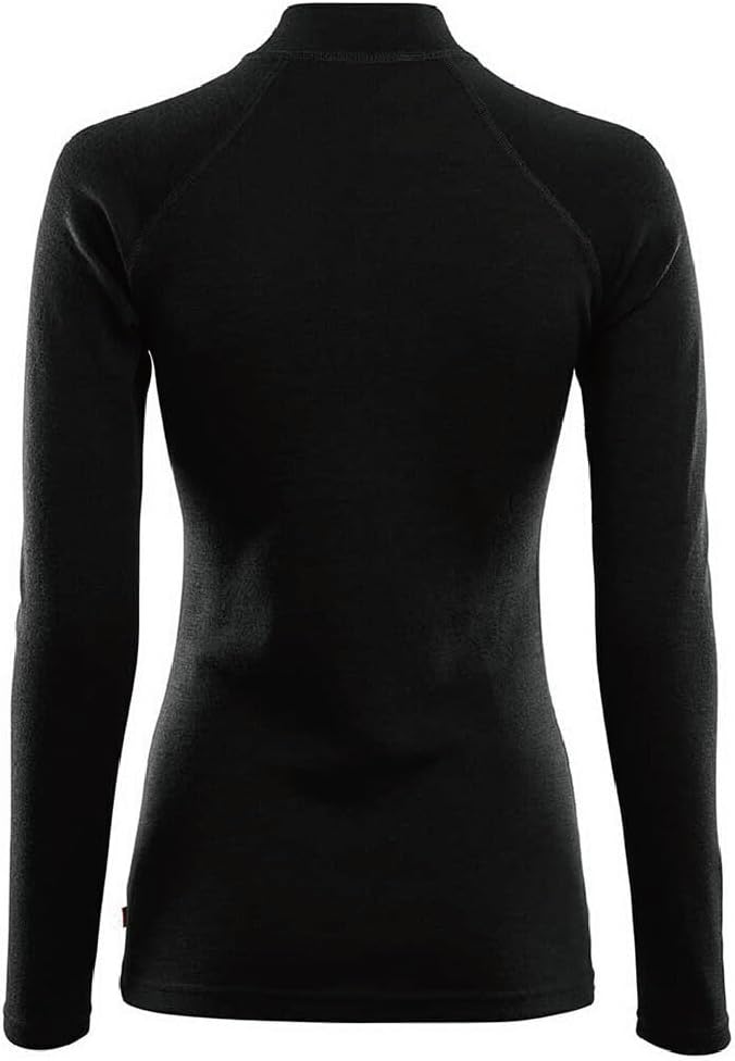 Aclima WarmWool Stehkragen Zip Shirt Damen schwarz