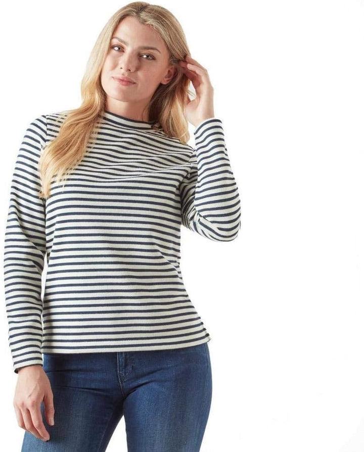 Craghoppers Damen Balmoral Crew Neck Top Rundhalsausschnitt 34 Wildberry Stripe, 34 Wildberry Stripe