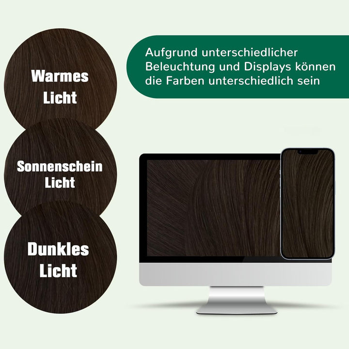 Easyouth Nano Keratin Echtes Menschliches HaarDunkelstes Braun Individuell Nano Tips Haarverlangerun