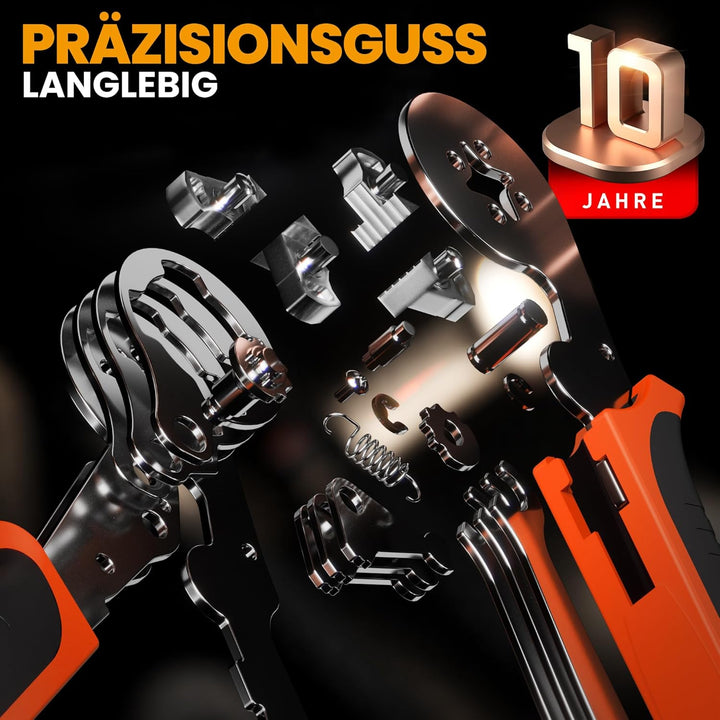 Crimpzangen Aderendhülsen Set, 9 Arten unisolierte Aderendhülsen - Premium Aderendhülsenzange 0,25-1