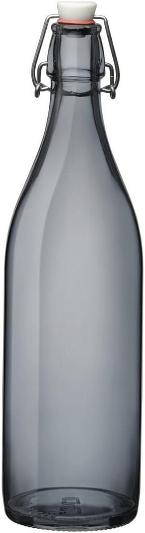 Bormioli Rocco Giara Green Glass Swing Top Bottle by Bormioli Rocco Silber, Silber 1000 ml