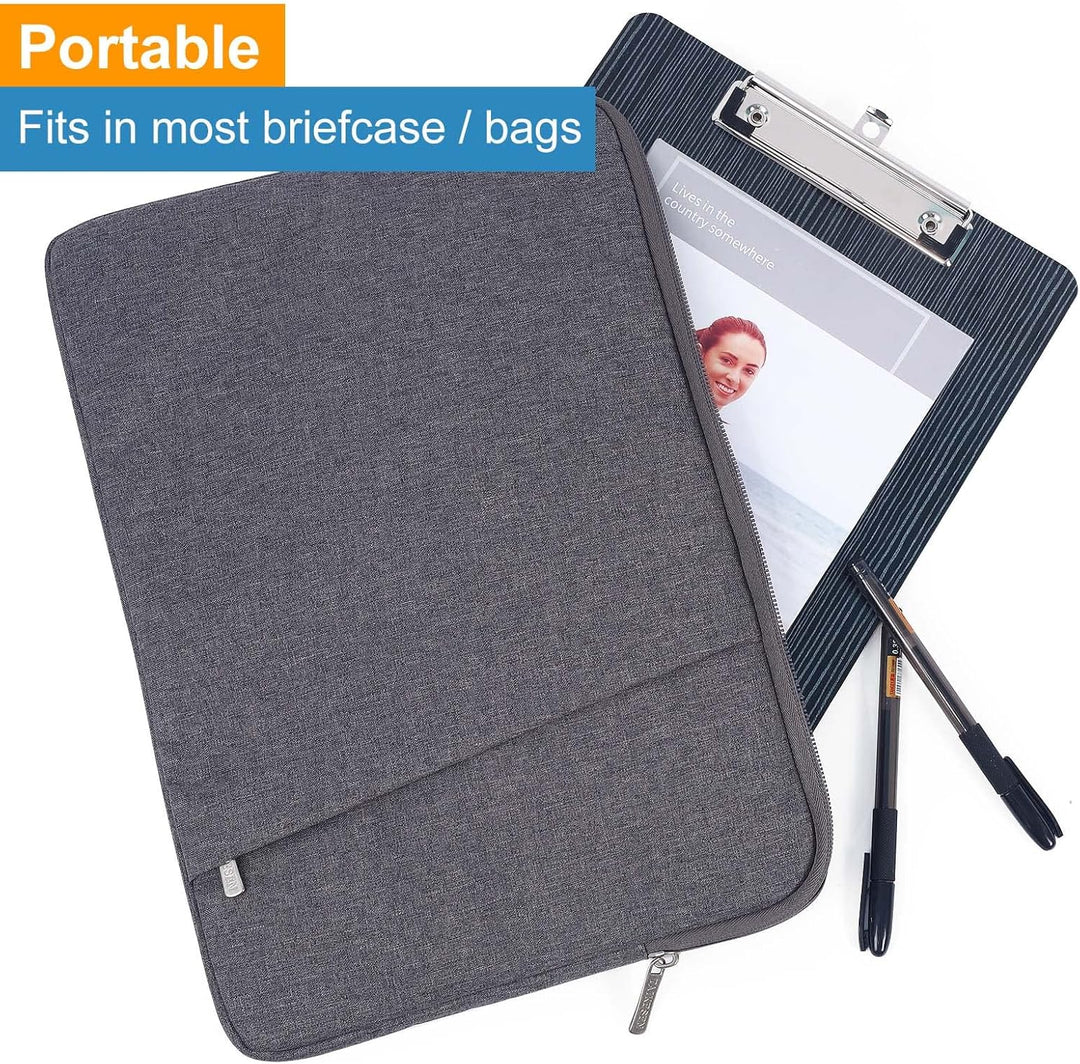 Klemmbrett A4, 5 Stück Holz, Hartplatten Mit Gummierter Metalklemme, Schreibbrett Pad Halter Clipboa