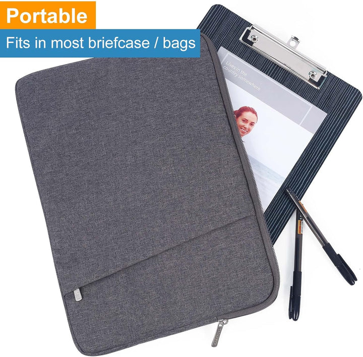 Klemmbrett A4, 5 Stück Holz, Hartplatten Mit Gummierter Metalklemme, Schreibbrett Pad Halter Clipboa