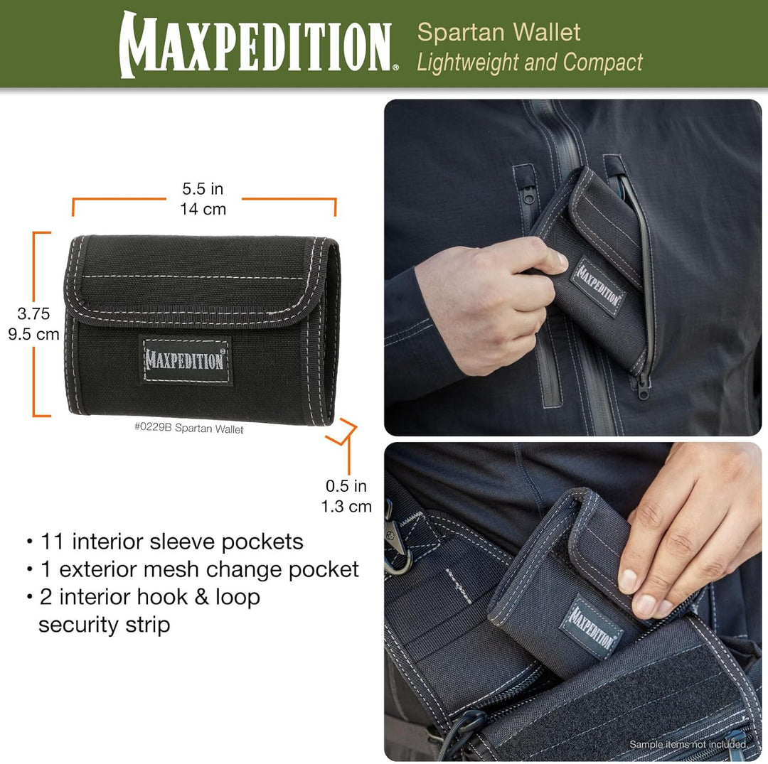 Maxpedition Spartan Wallet Einheitsgrösse Schwarz, Einheitsgrösse Schwarz