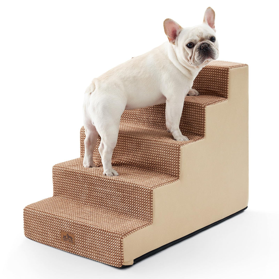 COZY KISS Hundetreppe für Kleine Hunde, 5 Stufen Breiter Haustiertreppe für Bett Couch Auto, 60cm Ho