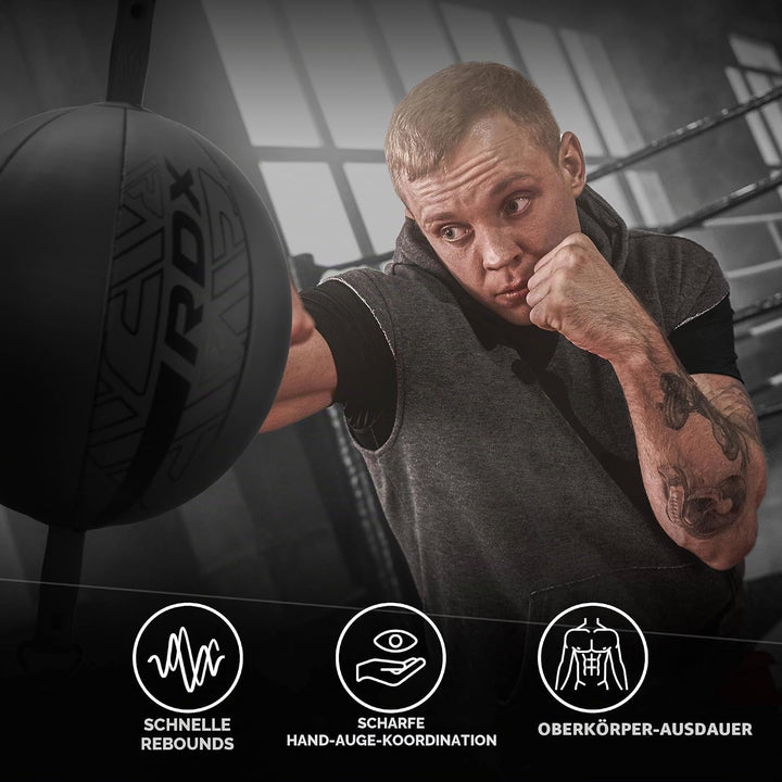 RDX Boxen Doppelendball, 70CM Reflex Speed Ball mit 48" dehnbarer Bungee Schnur Hängend, Punchingbal