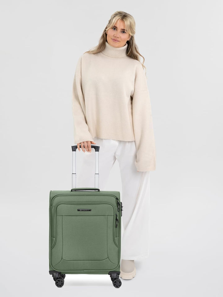 Franky Kabinen-Koffer für Damen und Herren | Kleiner Cabin-Trolley 40 x 20 x 55 cm aus hochwertigem,