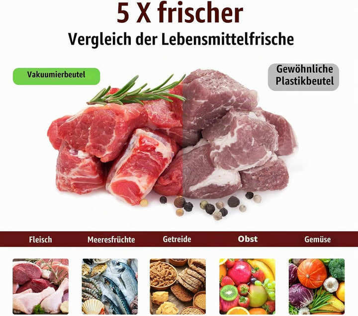 Fitge Vakuumierbeutel 170µm 20x30cm 120 Beutel für alle Vakuumiergeräte Vakuumbeutel für Lebensmitte
