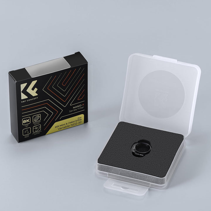 K&F Concept Mini 3,Mini 3 Pro ND Filter, Variabler ND Filter ND2-ND32,1-5 Stop Graufilter kompatibel