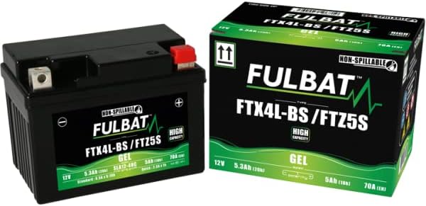 Accu Fulbat YTX5L-BS Gel 12V 5Ah (Onderhoudsvrij)