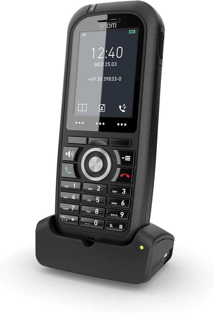 Snom M80 IP Office DECT Robustes Mobilteil EU / USA, VoIP, SIP, Bluetooth, IP65, HD, Alarmschlüssel,