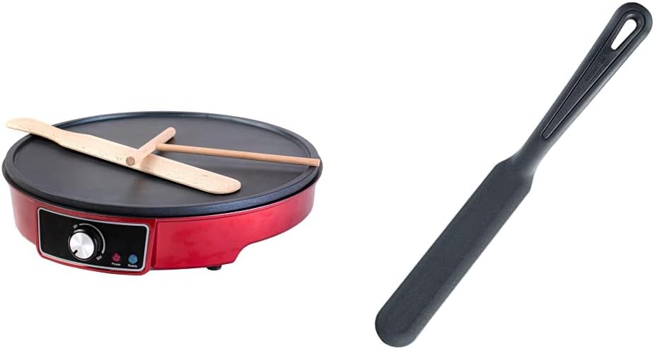 Gadgy Crêpes Maker mit Antihaftbeschichtung | 30 cm Durchmesser & Crêpes-Wender | Crepes Maker für C