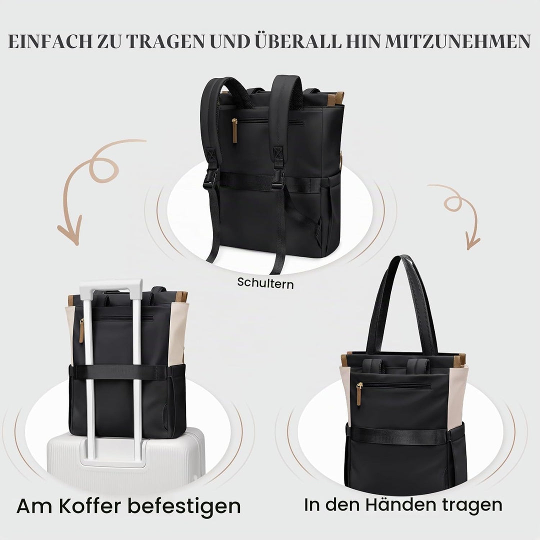 GOLF SUPAGS Convertible Laptop-Rucksack für Frauen Casual Daypack Notebook Tote Bag für Arbeit Hochs