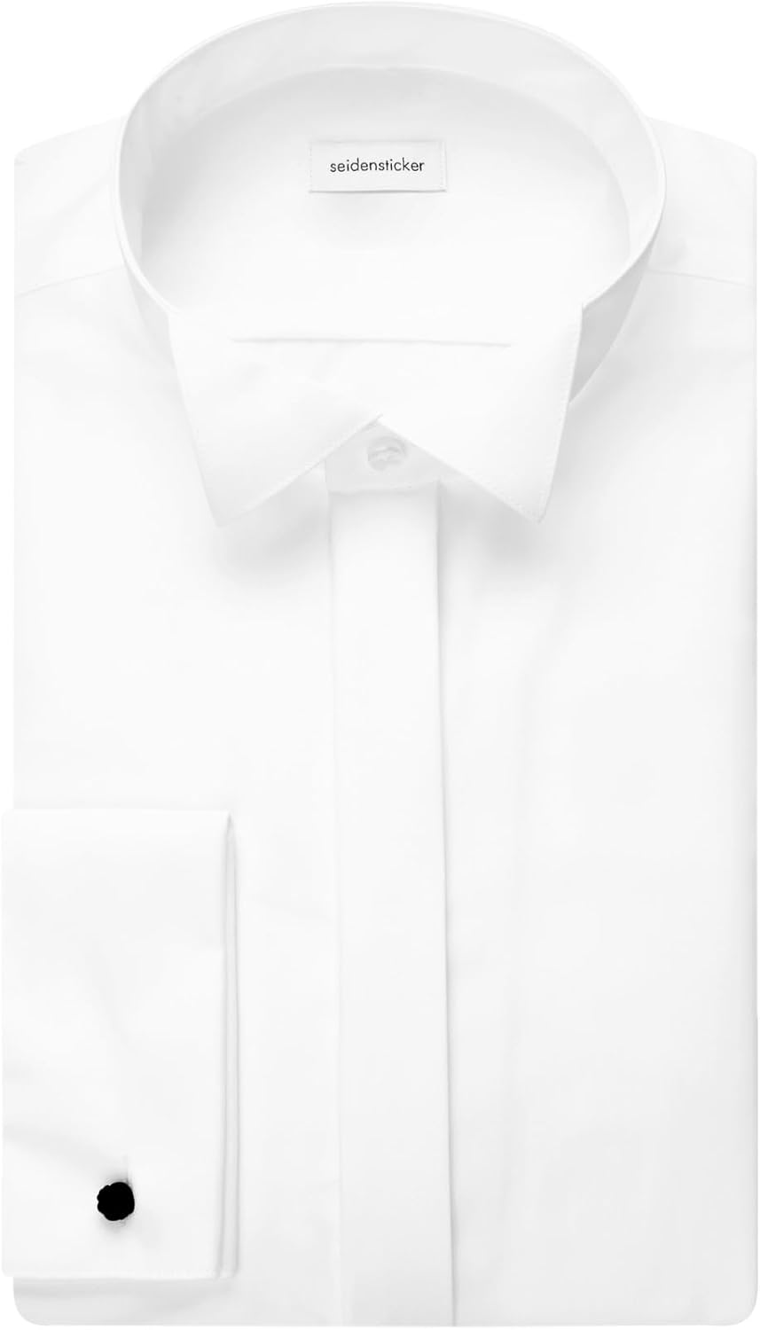 Seidensticker Herren Shaped Bügelfrei Kläppchen Kragen Langarm Umschlagmanschette Businesshemd 43 We