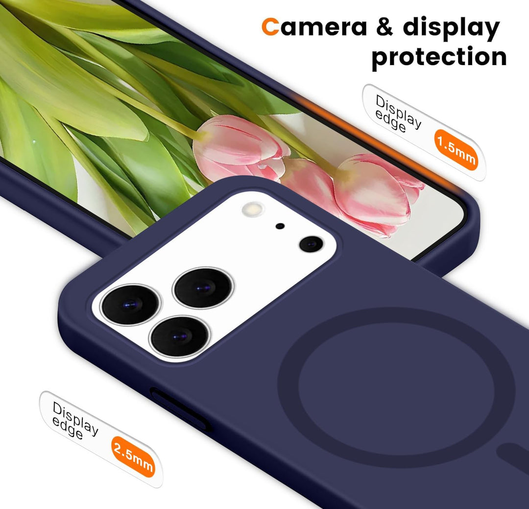 Handykette für iPhone 17 Pro Hülle mit Band [Kompatibel mit Magsafe] Flüssig Silikon Necklace Handyh