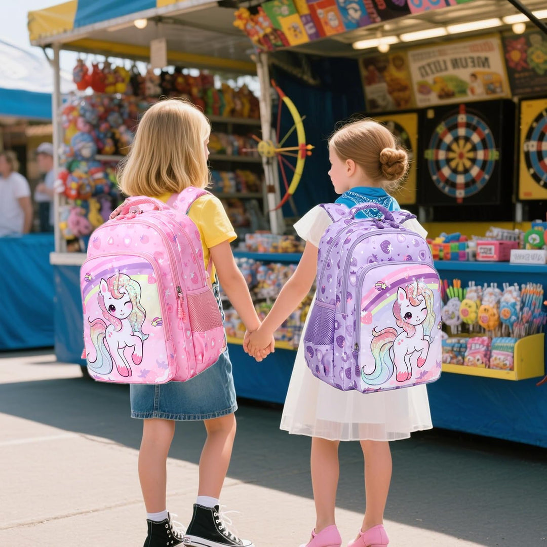 Jumpopack Schulrucksack Kinder Schultasche Schultaschen Einhorn Schulranzen Set Erdbeere Kinderrucks