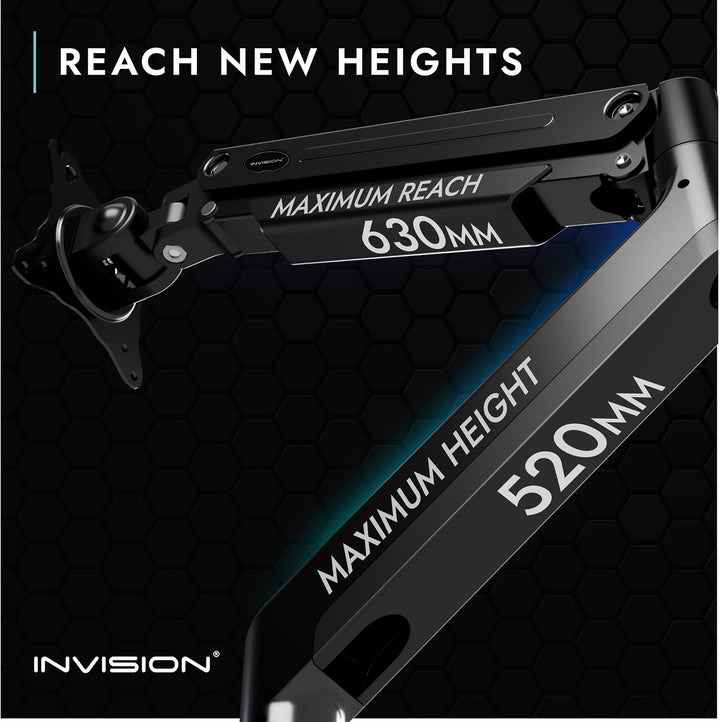 Invision Monitor Halterung für die Meisten 24-49-Zoll-Bildschirme [49-Zoll-Curved-Monitore Nicht Kom