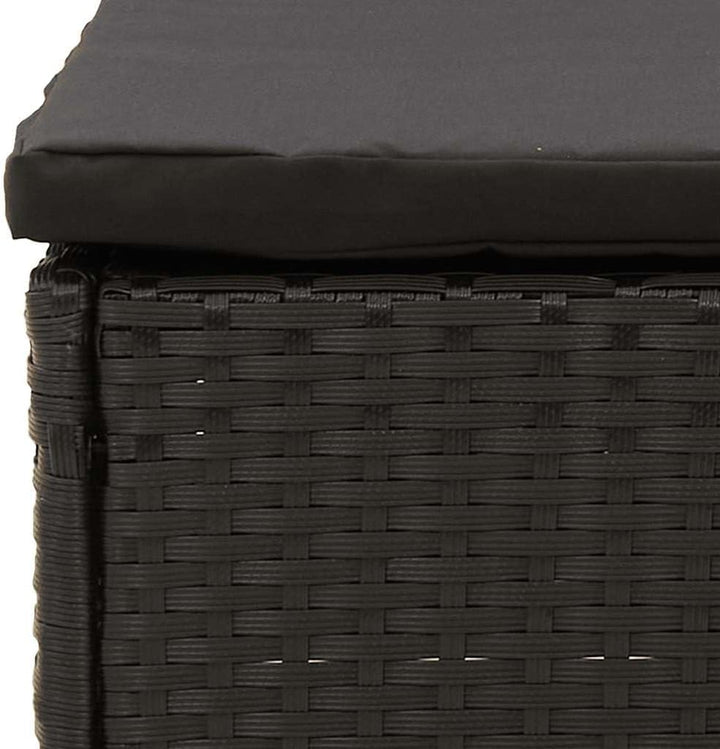 vidaXL Gartenhocker, Sitzhocker mit Kissen, Modular Hocker für Garten Terrasse, Fusshocker Rattanhoc