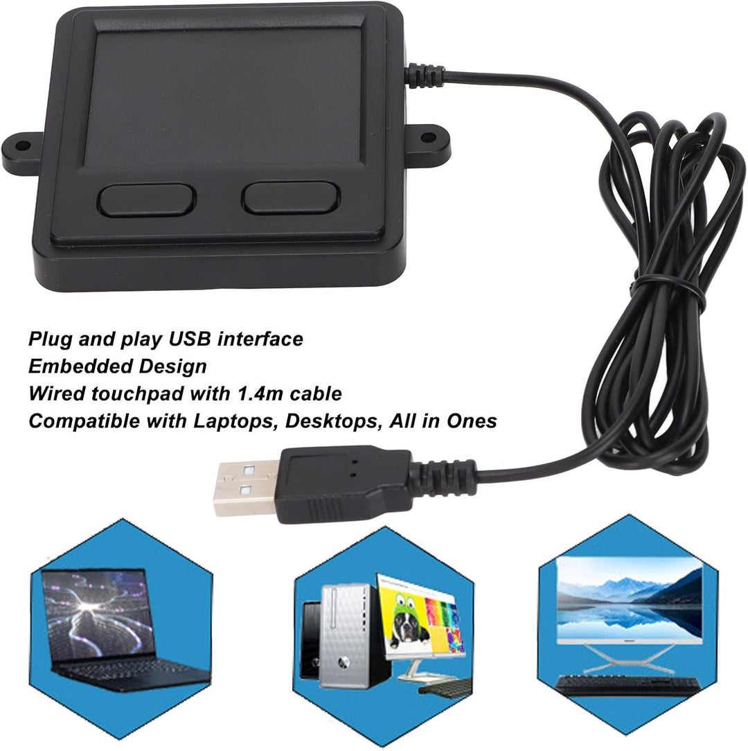 Keenso Maus Touchpad USB Wired Embedded Compact Size 2 Tasten 2 Tasten Touch Pad für, Tragbares Trac