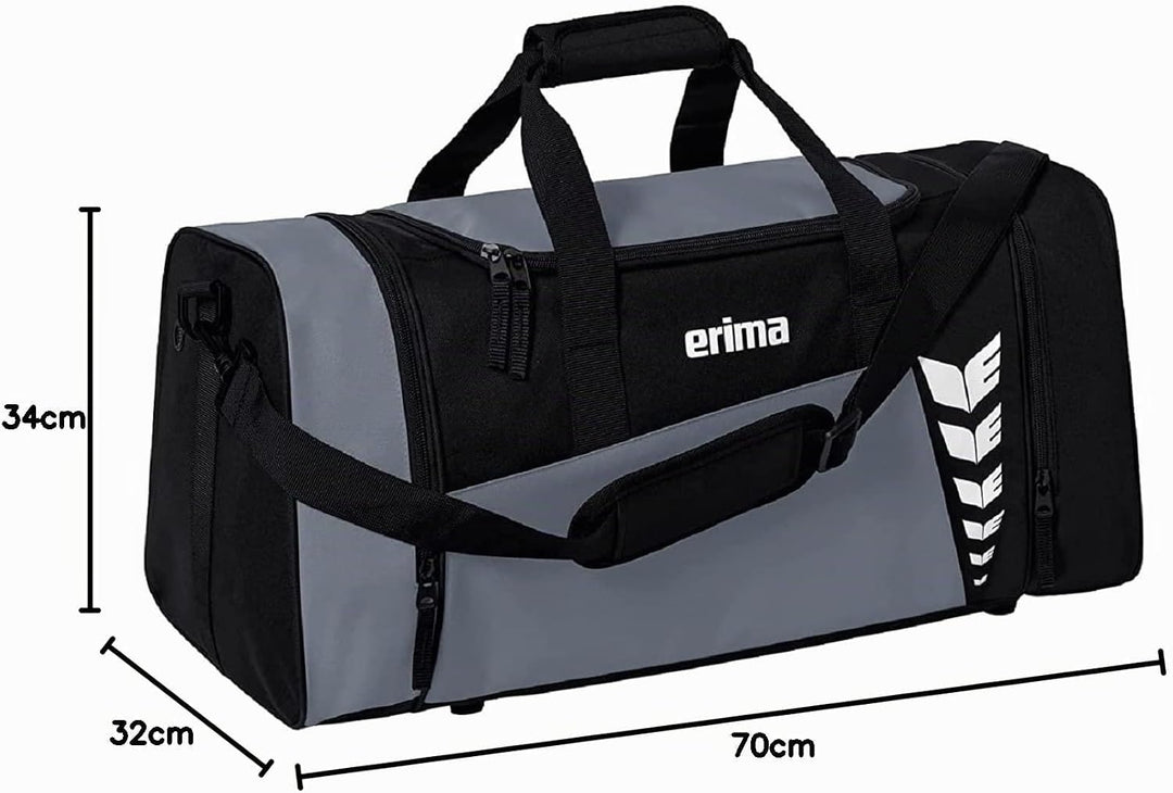 Erima Unisex Six Wings Sporttasche L Slate Grey/Schwarz, L Slate Grey/Schwarz