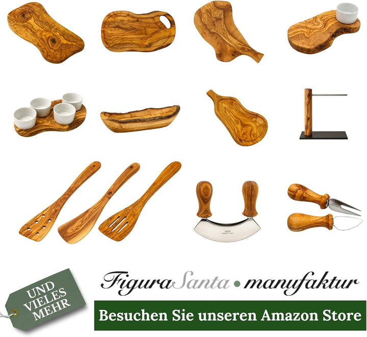 Schneidebrett Olivenholz - massives Servierbrett Holz Olivenholzbrett antibakteriell - Holzbrett Küc