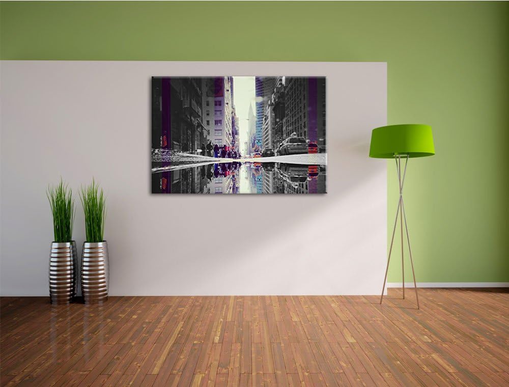 Times Square in New York schwarz/weiss Format: 100x70 auf Leinwand, XXL riesige Bilder fertig gerahm