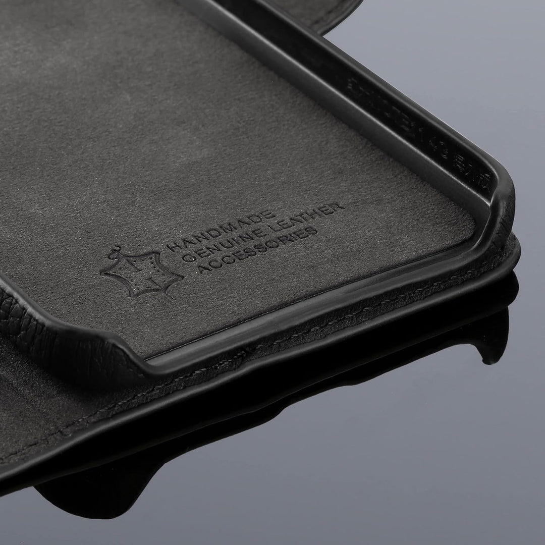 Made for Xiaomi 2-in-1 Wallet Case, Handmade Echtleder Schützhülle, Handyhülle für Xiaomi Redmi Note