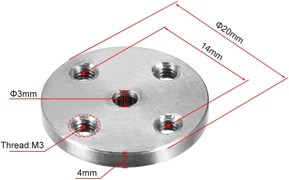 sourcing map 10Stk. Servo Arm Horn Aluminium 25T MG996 Silber