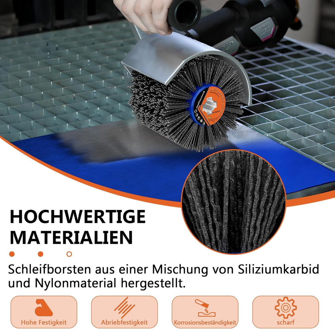 Nylonbürsten #120 Körnung| 120x100mm Schleifbürsten| Polierbürste zum Holzverarbeitung| Bürste für S