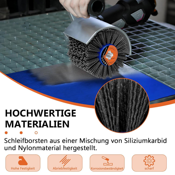 Nylonbürsten #120 Körnung| 120x100mm Schleifbürsten| Polierbürste zum Holzverarbeitung| Bürste für S
