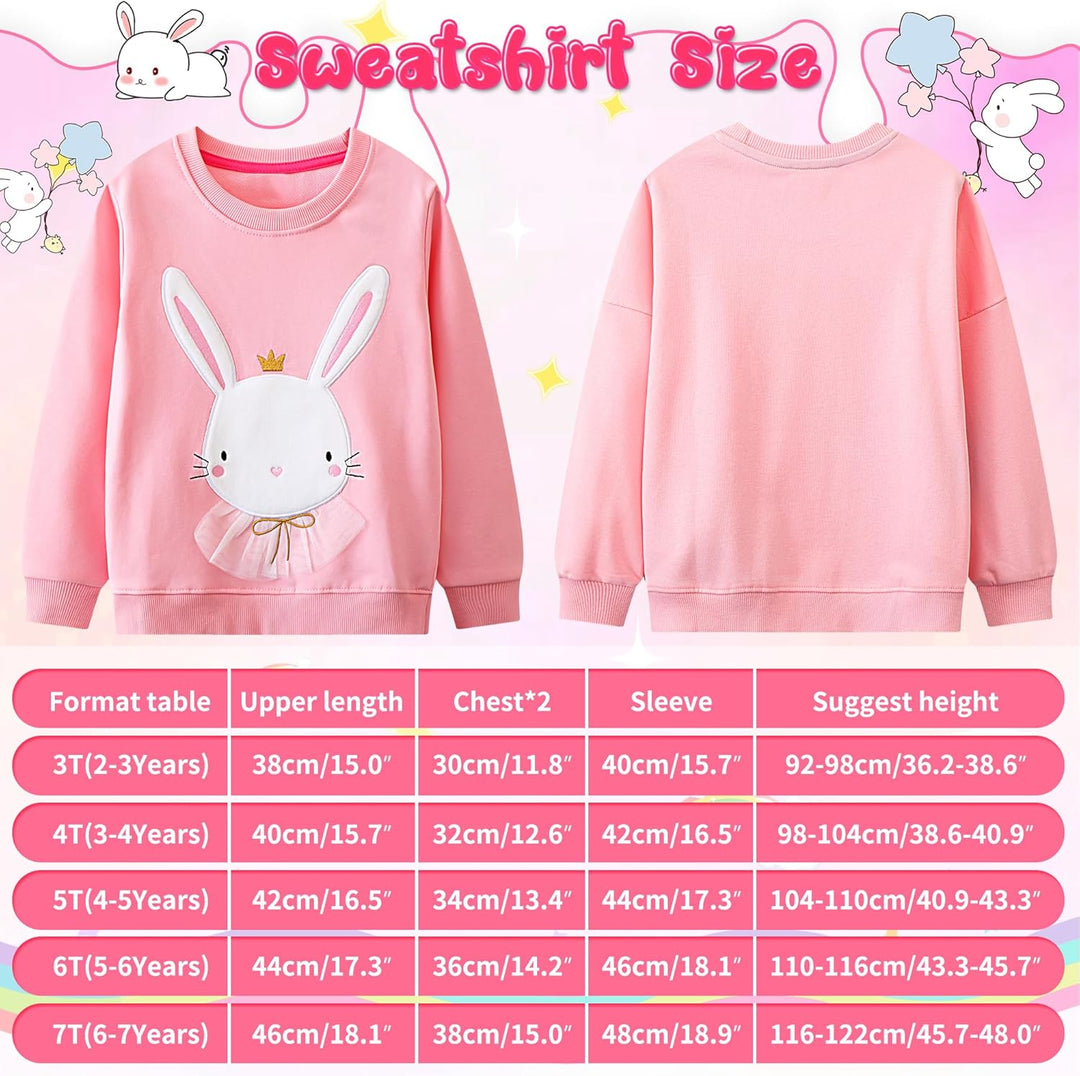 Sweatshirt Kinder Mädchen Regenbogen Einhorn Sweatshirt Pullover Sport Grau Rosa Langarm Warm Baumwo