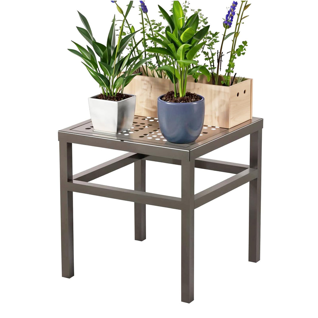 Pflanzenständer Blumenständer Draussen& Innen Aluminium, Blumenbank Pflanzen Blumenregal für Garten,