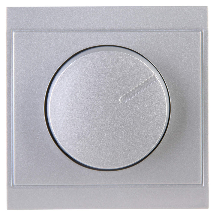 Kopp Malta Silber, Druck-Wechsel-Schalter, Kombigerät, LED-Dimmer, für Glüh-Lampen, 230V Halogenlamp