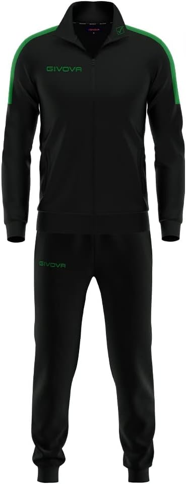 Givova Tr033 Jumpsuit, 5XS Nero-verde