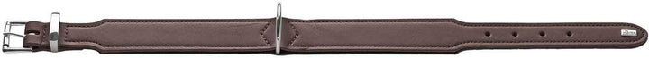 HUNTER BASIC Hundehalsband, beschichtetes Spaltleder, Kunstleder, schlicht, robust, witterungsbestän