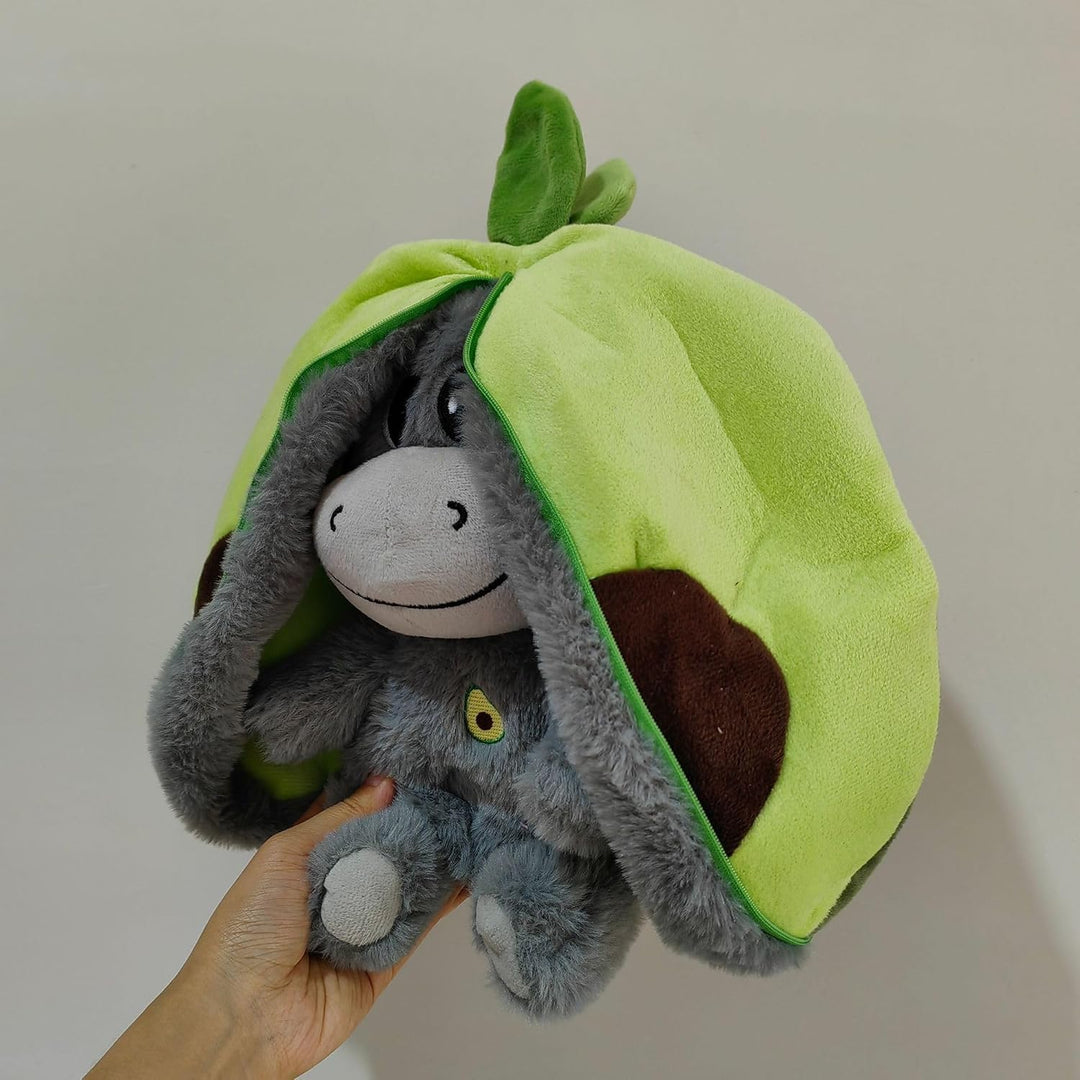 Atmendes Kuscheltier Esel, Schlummer Kuscheltier Erdbeeresel, Atmender Esel mit Musik und Atembewegu