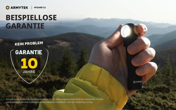 Armytek Neu Stirnlampe Wizard C2 v4 Warmweiss 1120 Lumen LED Taschenlampe Magnet USB Aufladbarer