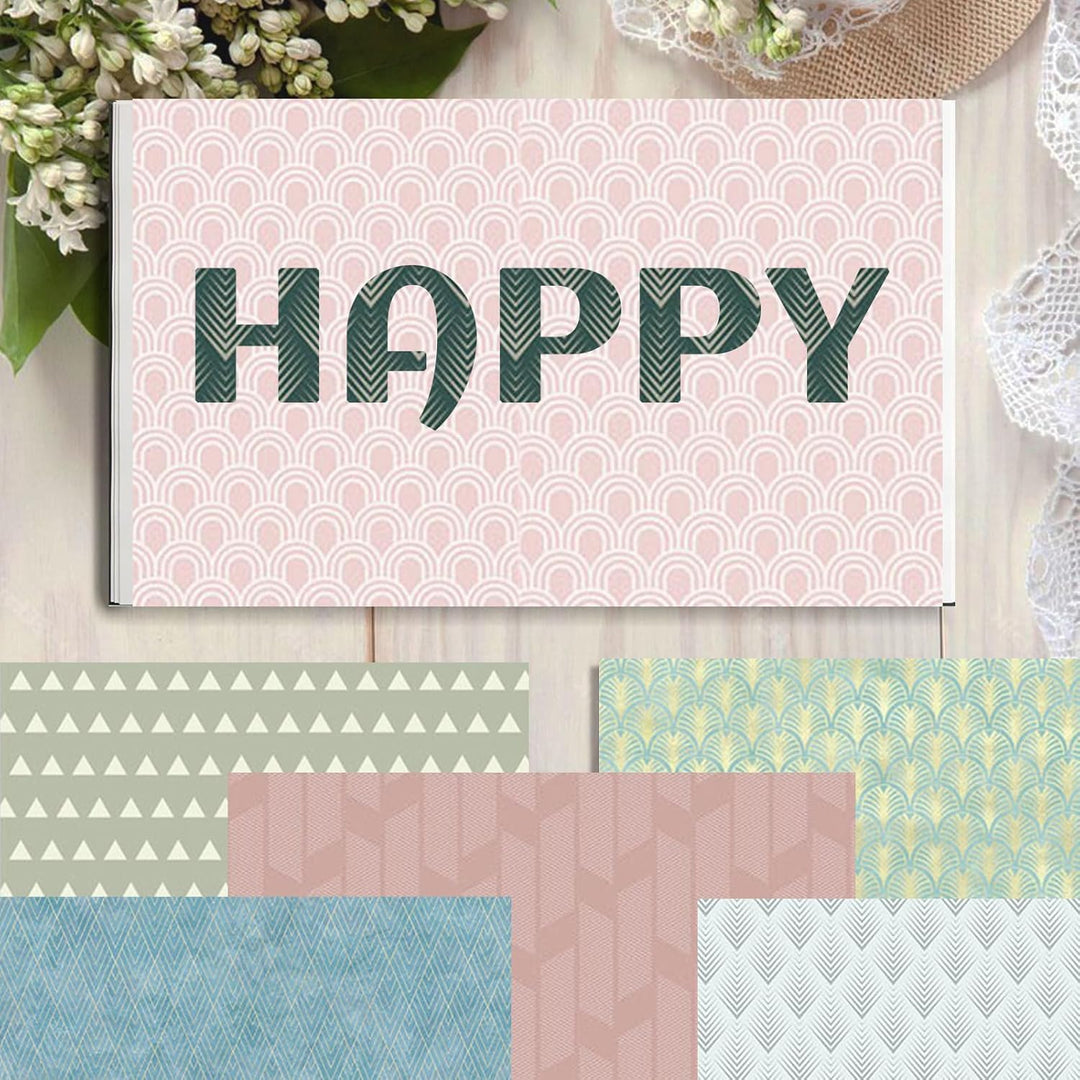 Scrapbook Papier Buntes Scrapbook Bastelpapier mit Muster, 24 Blat Scrapbooking Papier Doppelseitige