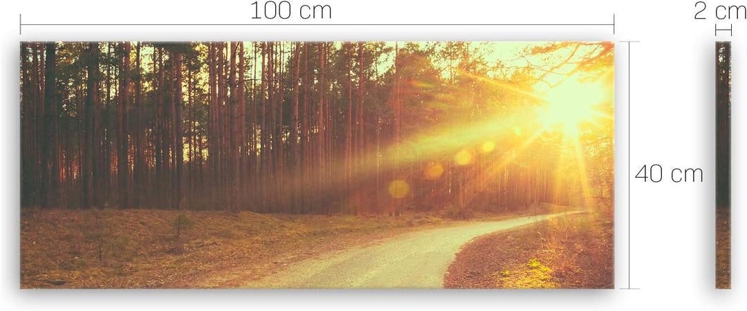 ge Bildet Bild auf Leinwand | Landschaftsbilder - freedom H in 100x40 cm als Panorama Wandbild | Wan